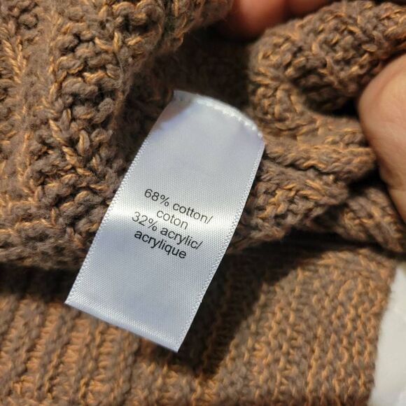 Maurices Light Brown Bobble Sleeve Open Front Knit Cardigan Women's Size XL - Picture 7 of 8